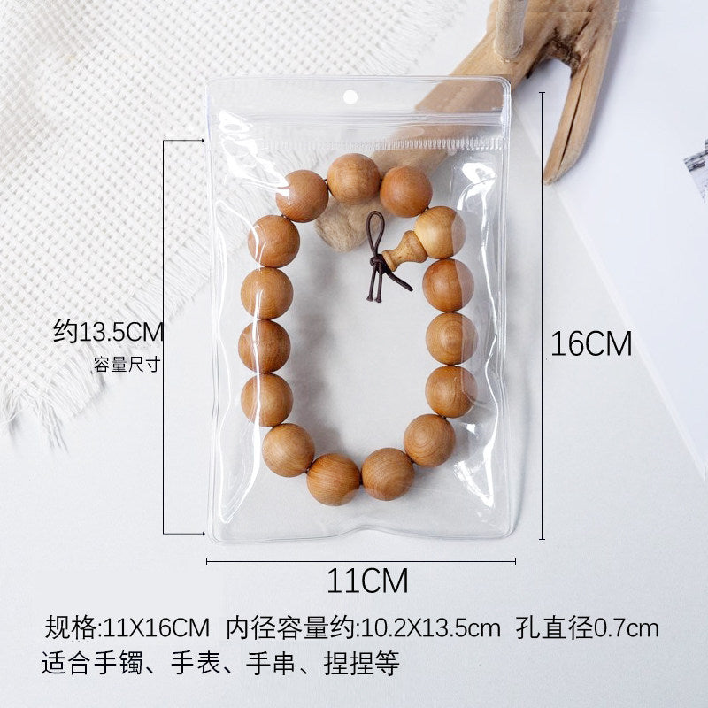 PVC Transparent Zip-Seal Hanging Display Bags – Jewelry, Earring & Jade Storage with Hang Hole
