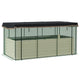 Raised Garden Bed for Flowers, Veggies and Herbs,Galvanized Steel Planter Box with Crop Cage and Shade Cloth