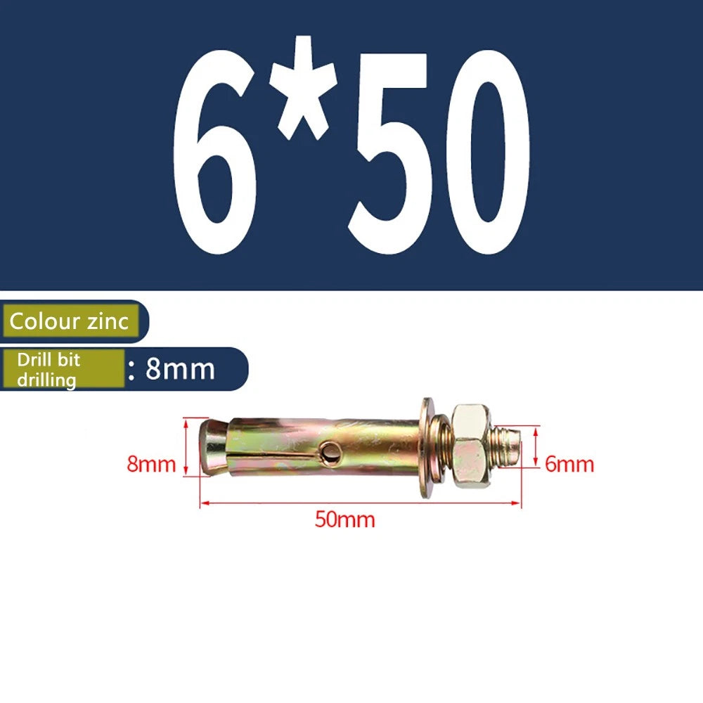 Masonry Concrete Expansion Bolts — Carbon Steel Wall Anchor Screws M6 to M20