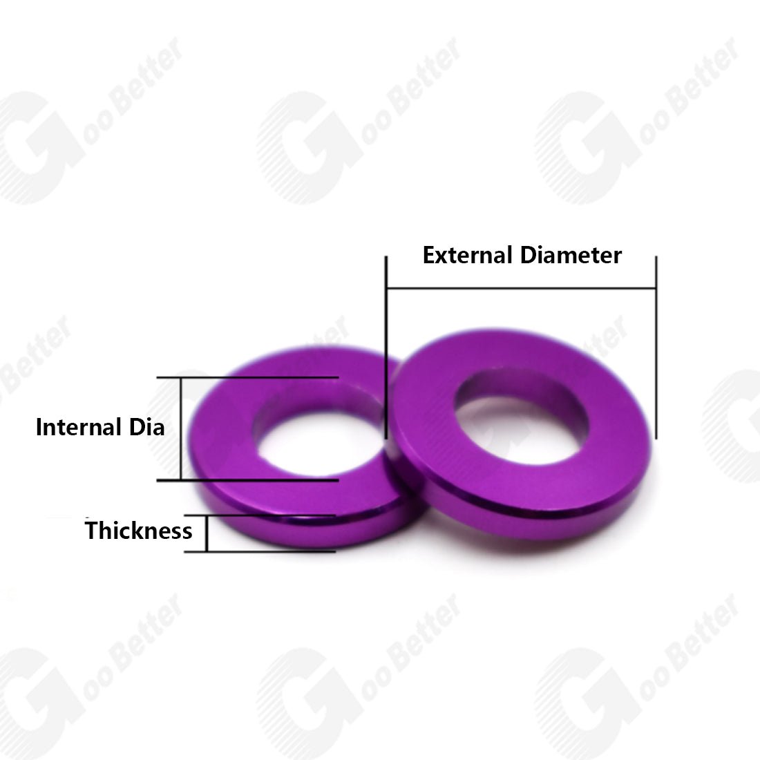 Aluminium Anodised M6 M8 Metric Colourful Flat Washer Spacer Gasket - HomeDIYer