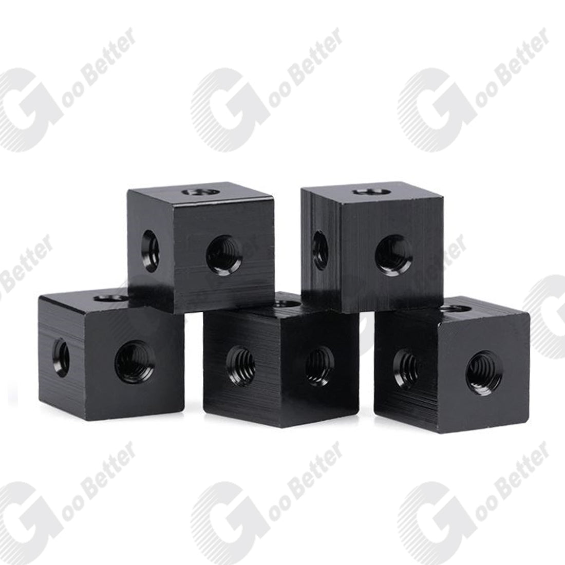 M3 Cube Connector Aluminium Fixing Bracket 10mm Square Spacer Standoff Tee 6 way - HomeDIYer