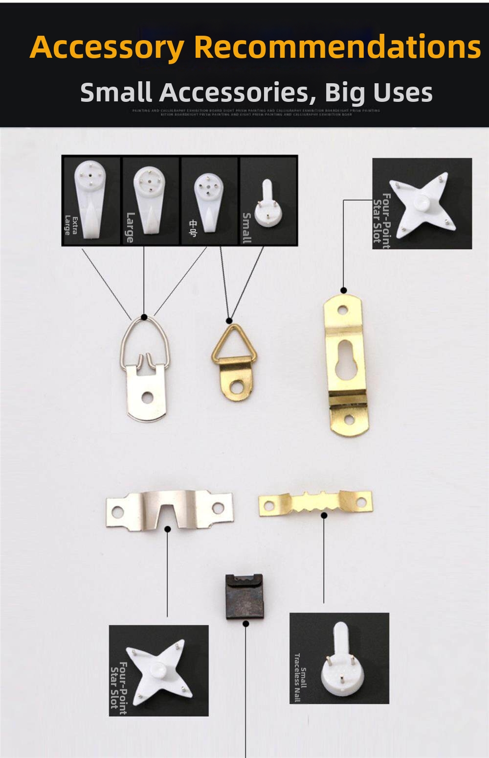 Invisible No-Drill Wall Hooks – Damage-Free Picture Hanging Nails for Frames & Wedding Photos