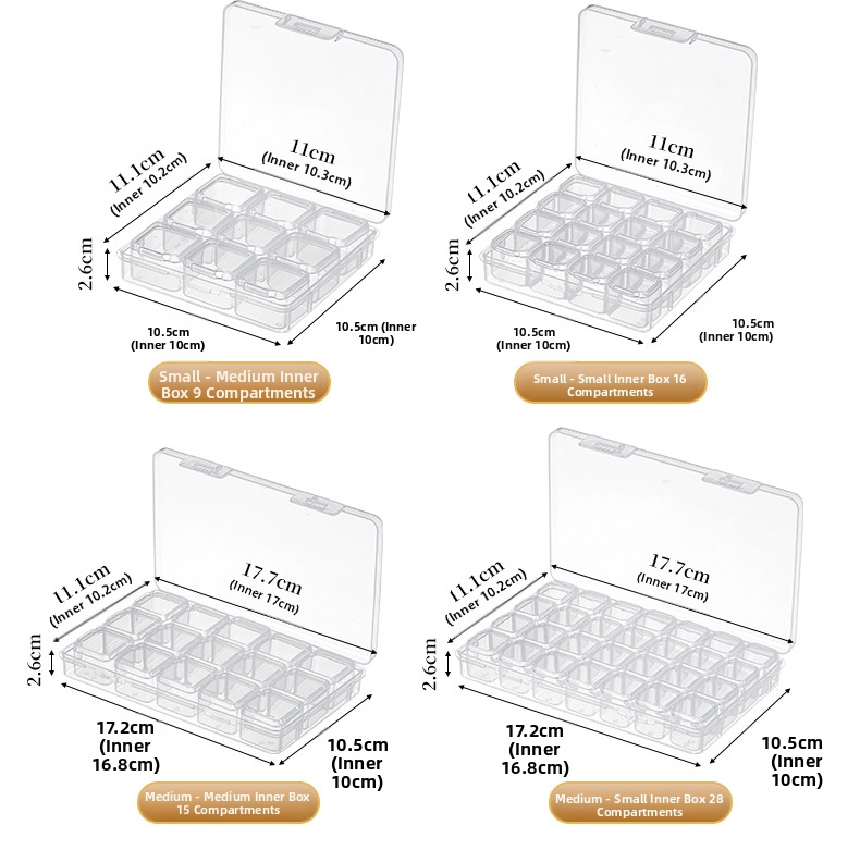 Anti-Tarnish Transparent Jewelry Storage Box – Multi-Compartment for Earrings, Rings & Necklaces