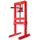 Hydraulic 6 Ton H-Frame Garage Floor Adjustable Shop Press with Plates, 6T, black