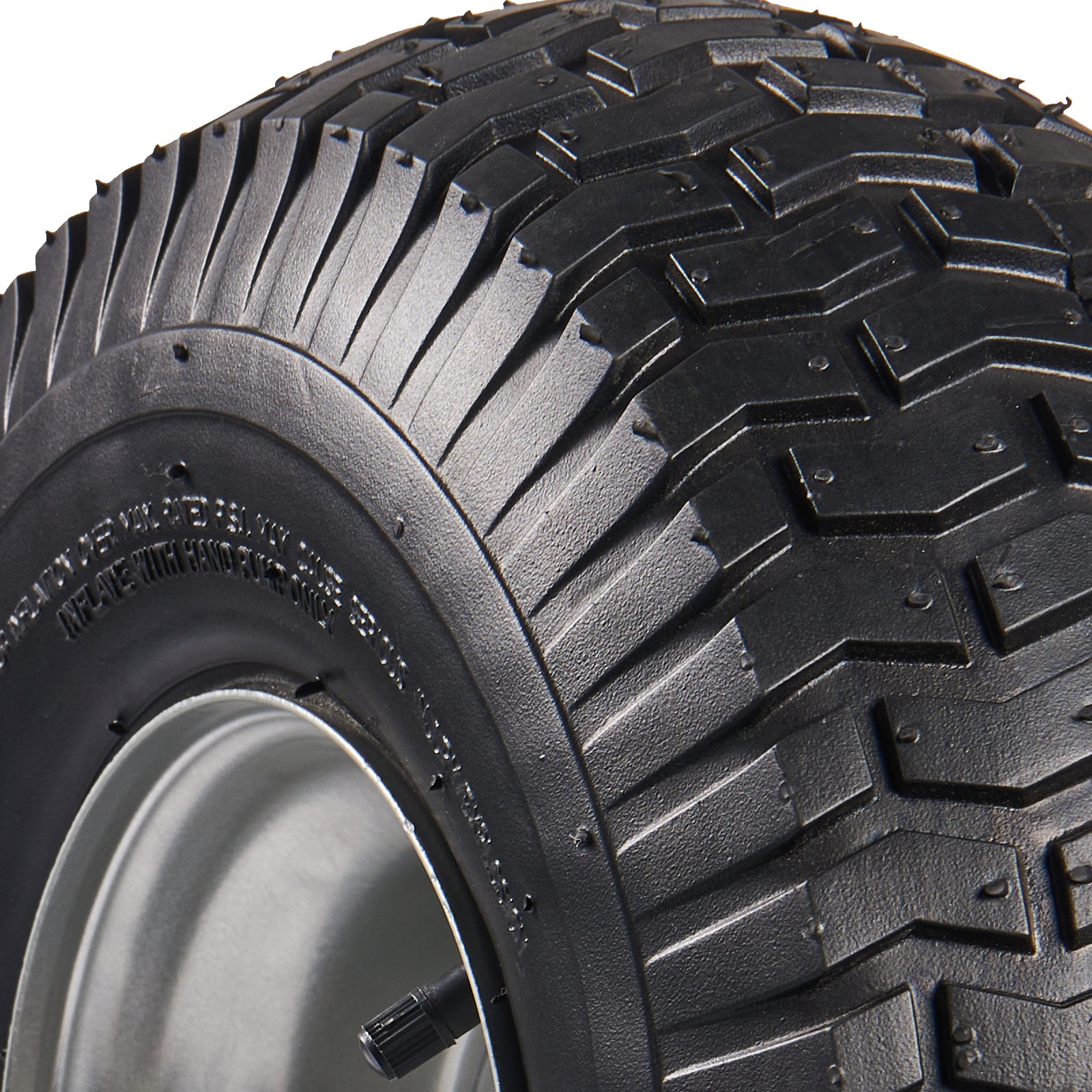 2-Pack 15x6-6" Lawn Tractor Tires – Turf Pneumatic with Rims, 3" Centered Hub, 16 Adapters