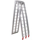 7.5FT Aluminum Loading Ramps, 1500 Lbs Capacity per pair, With safety straps, Motorcycle Ramp, ATV Truck Ramps, Tailgate Ramps, Four Wheeler Ramps for Trucks, Lawn Mower, UTV, 1 PAIR, SILVER Color