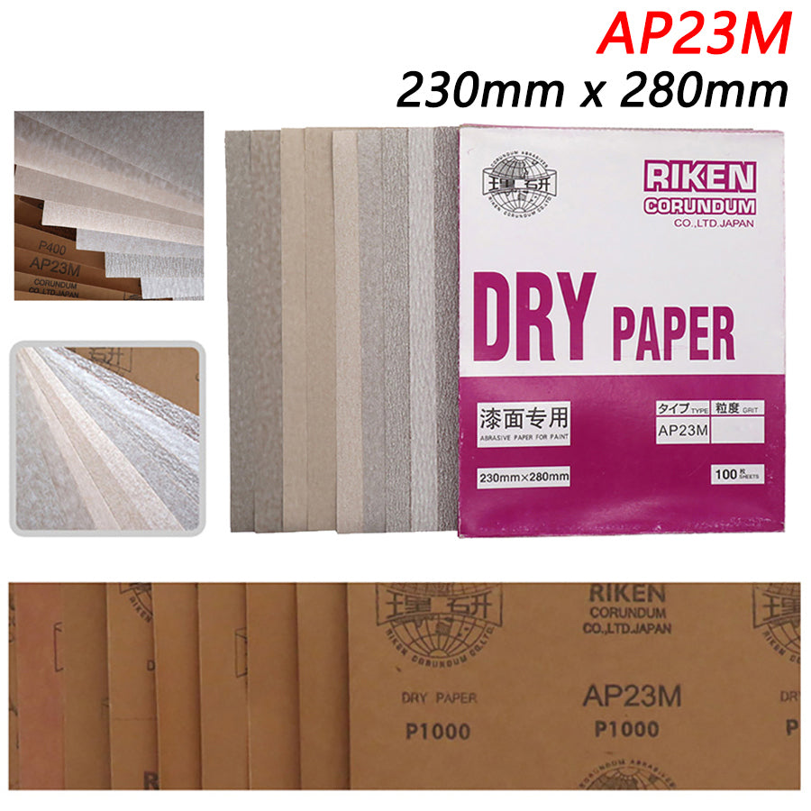 230x280mm AP23M Dry Use Abrasive Sandpaper Grit 120# - 1000# Sand Paper Sheets