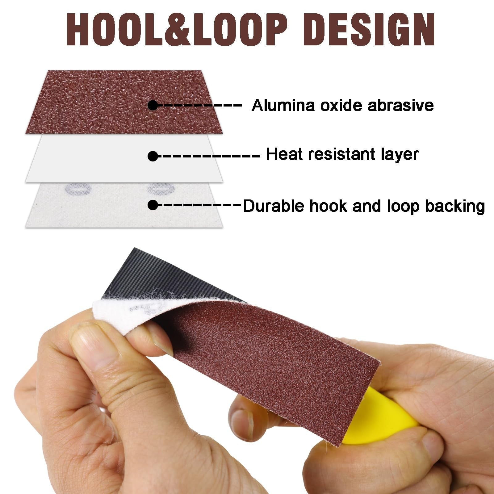 Micro Sander Small Sanding Sand Paper Sanding Block 3.5”x 1.1” Red sandpaper