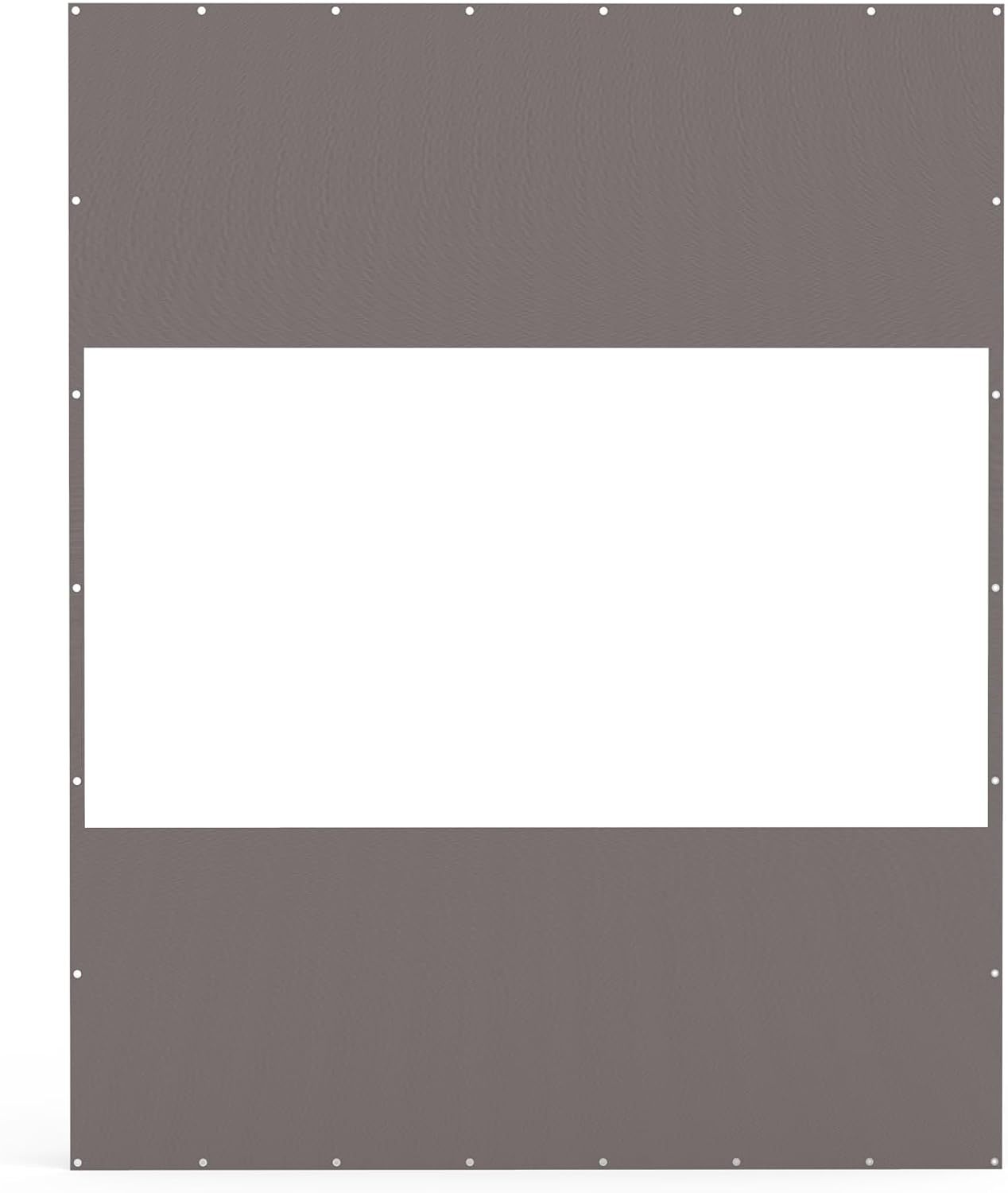 Heavy Duty Outdoor Clear Panel Curtain 10x8 FT, 18oz PVC Polyester, Waterproof, Brass Grommets, Gray