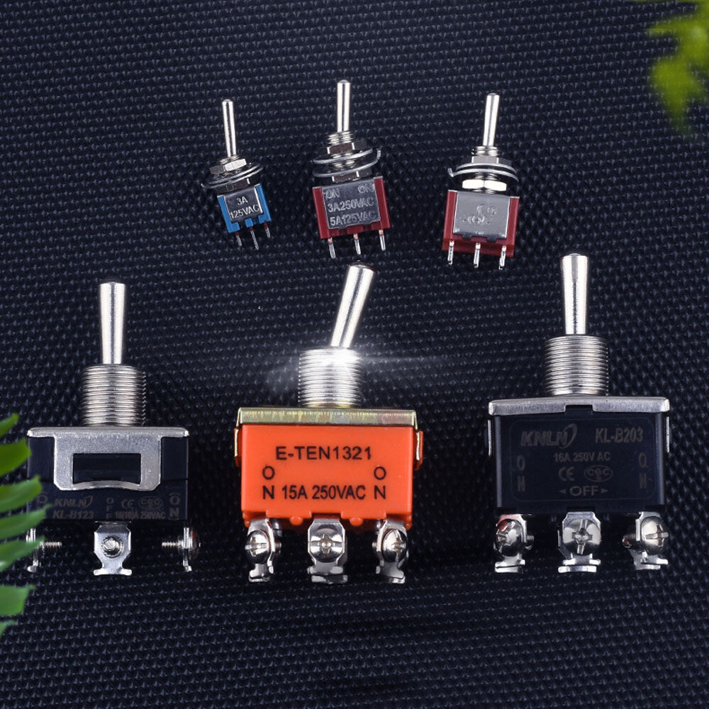 Toggle Switch Heavy Duty ON-OFF ON-ON ON-OFF-ON – MTS E-TEN PS DS438 Series 125VAC 250VAC