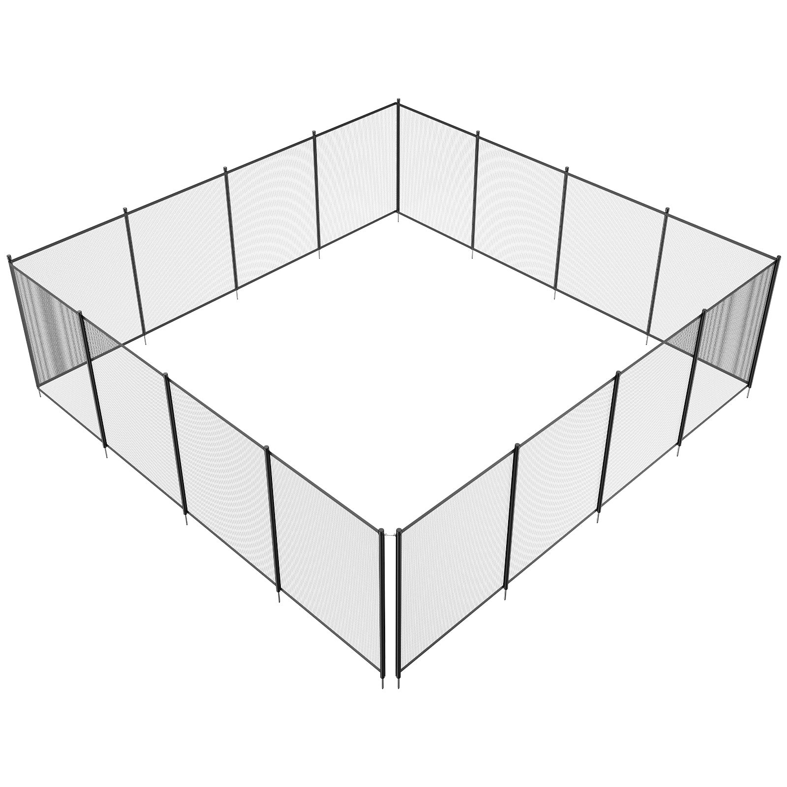 Pool Fence, 4 x 48 FT Pool Fences for Inground Pools, Removable Child Safety Pool Fencing, Easy DIY Installation Swimming Pool Fence, 340gms Teslin PVC Pool Fence Mesh Protects Kids and Pets