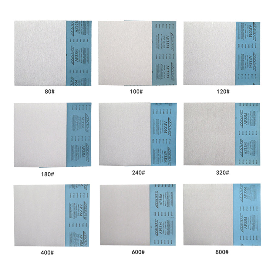 230x280mm RMC AP35M Dry Use Abrasive Sandpaper Grit 80# - 800# Sand Paper Sheets
