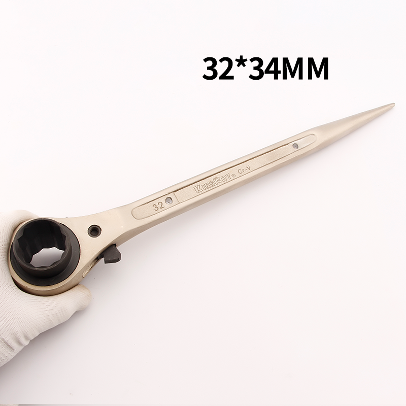 Chrome Vanadium Steel Plum Dual-Use Pointed Tail Socket Ratchet Wrenches