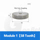 8pcs Module 1 Flat Spur Gears Carbon Steel 58 Tooth Motor Pinion Cogwheel Metal