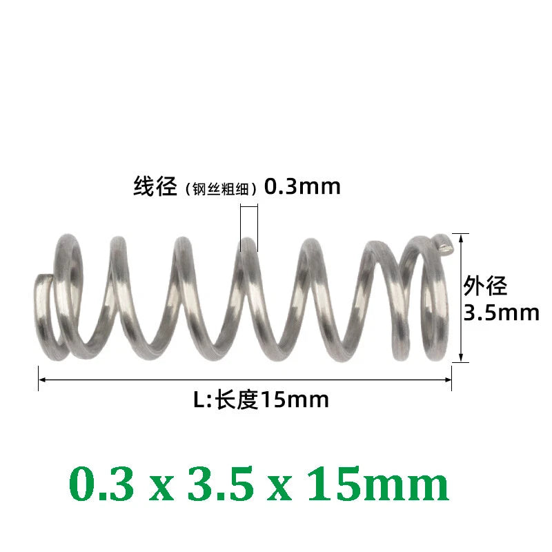 Compression Spring 0.2-0.5mm Wire Diameter Pressure Small Spring Stainless Steel