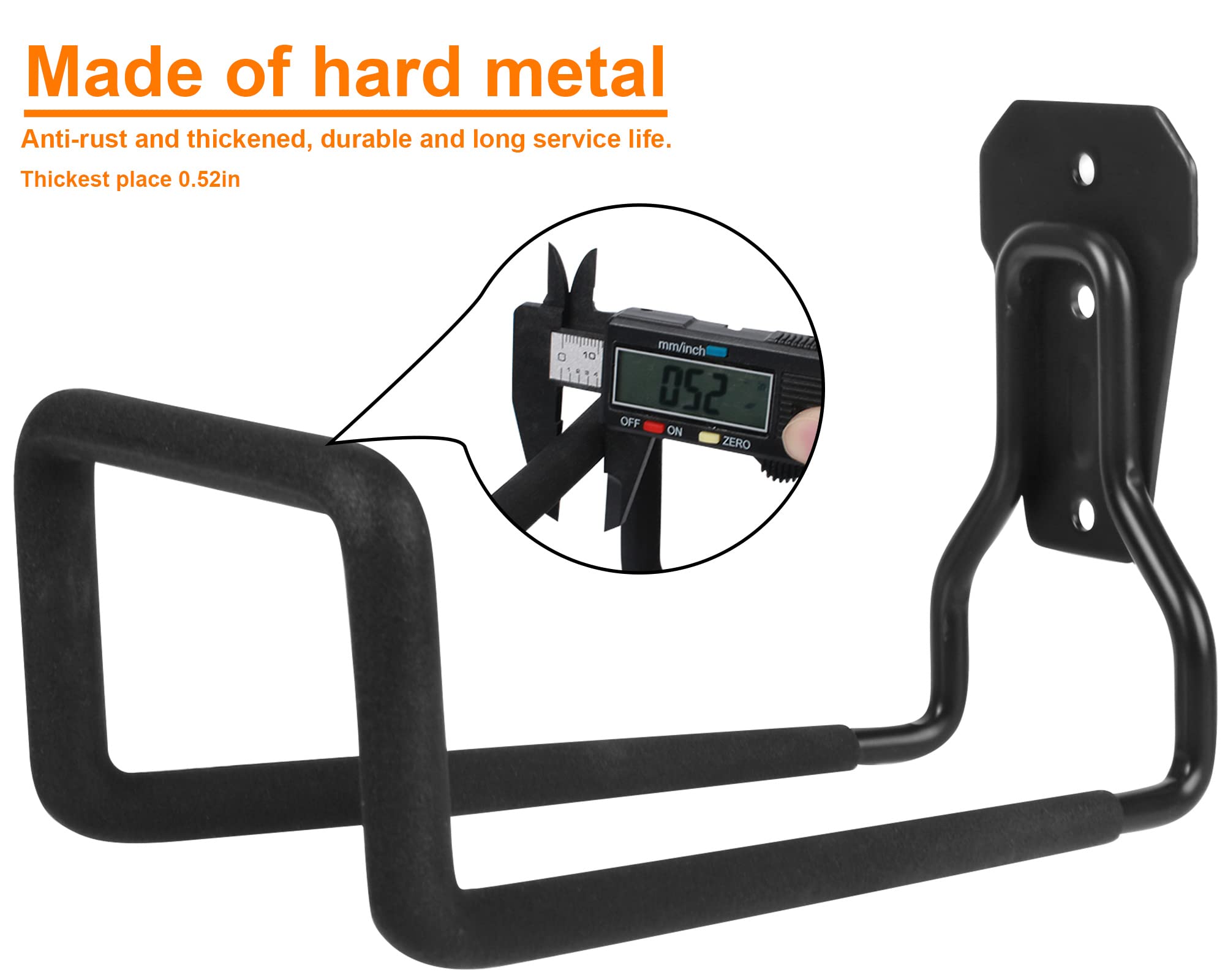 Metal Garden Hose Holder – Heavy Duty Wall Mount Hose Hanger for Outside Yard, Rustproof & Sturdy