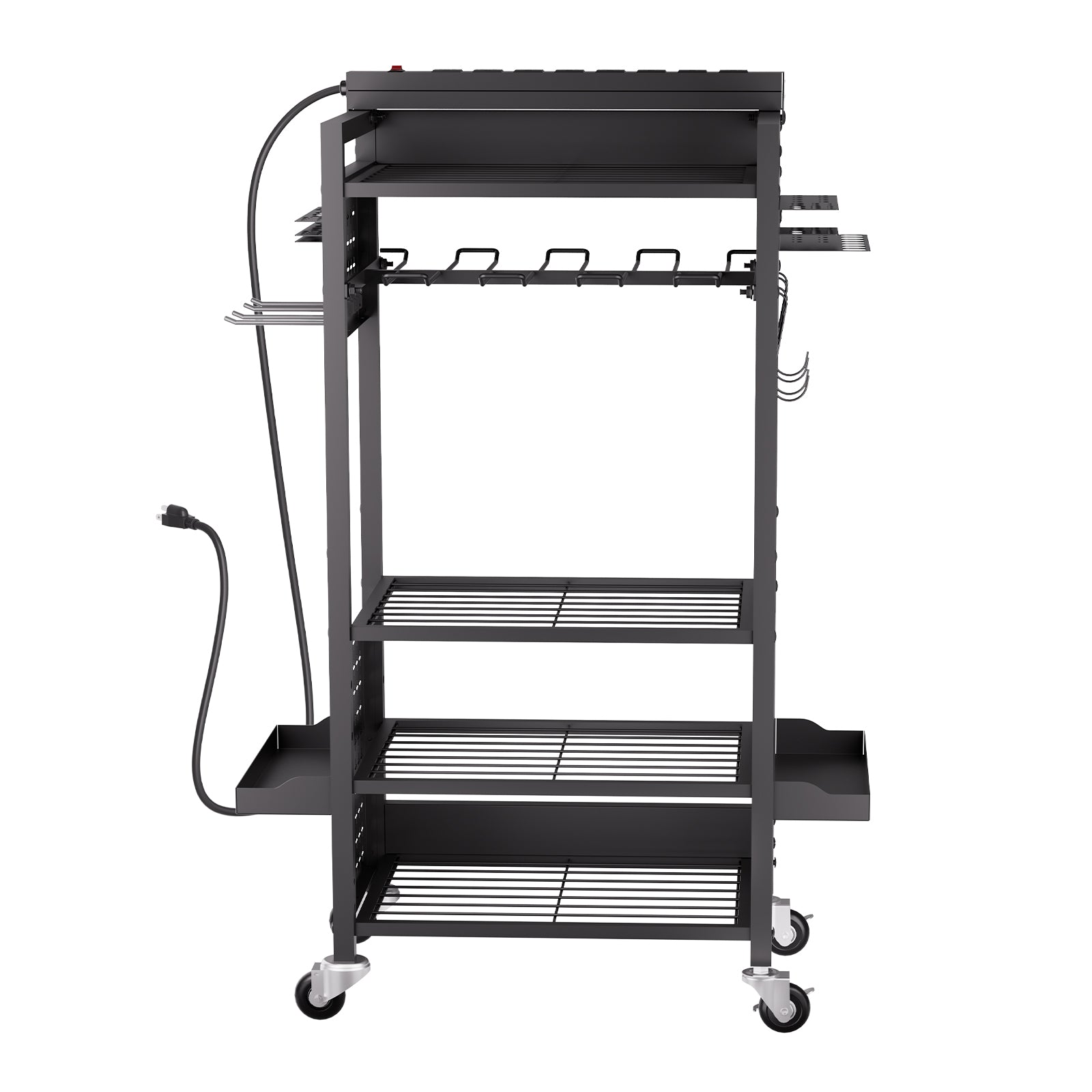 5-tier Tool Organizer Cart with Charging Station Garage Cart on Wheels