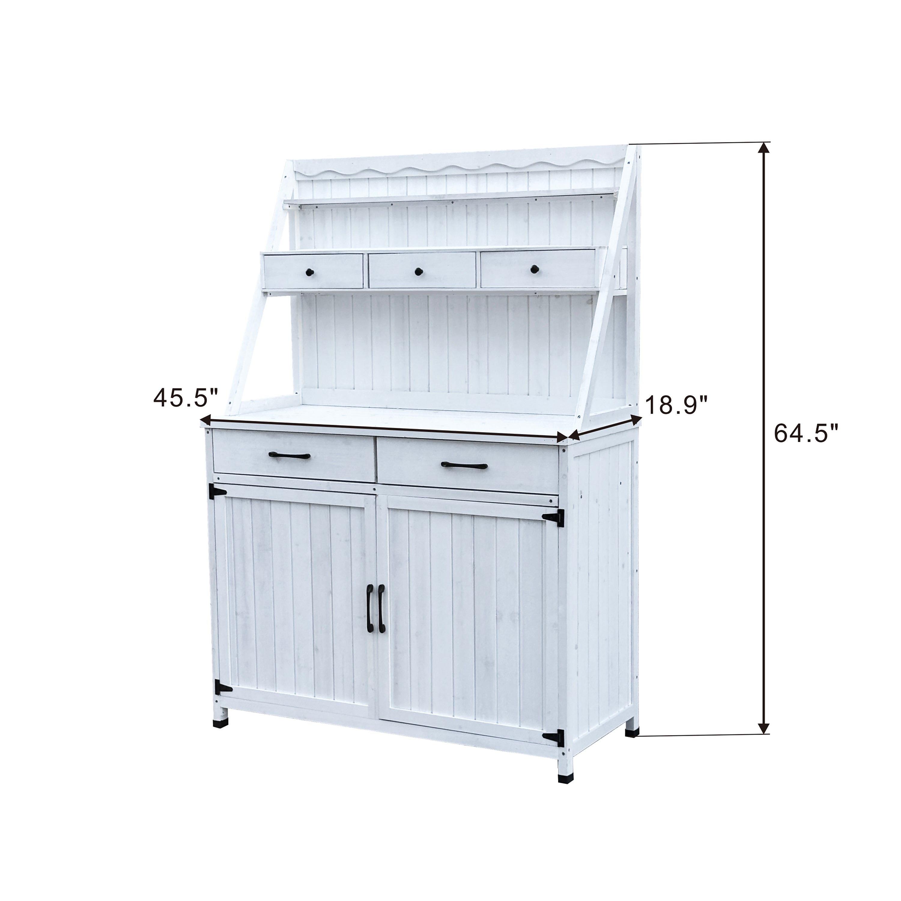 Outdoor Potting Bench Table, Tableside cabinet tool cabinet ,Wooden Gardening Table Tabletop and Storage Cabinet, Planting Table Garden Work Bench for Garden, Patio, Greenhouse