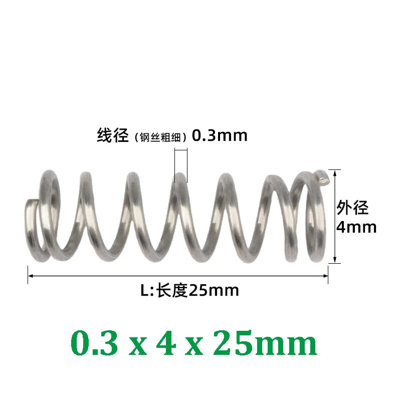 Compression Spring 0.2-0.5mm Wire Diameter Pressure Small Spring Stainless Steel