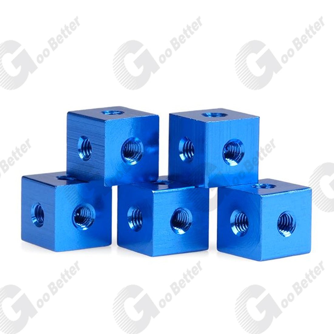 M3 Cube Connector Aluminium Fixing Bracket 10mm Square Spacer Standoff Tee 6 way - HomeDIYer