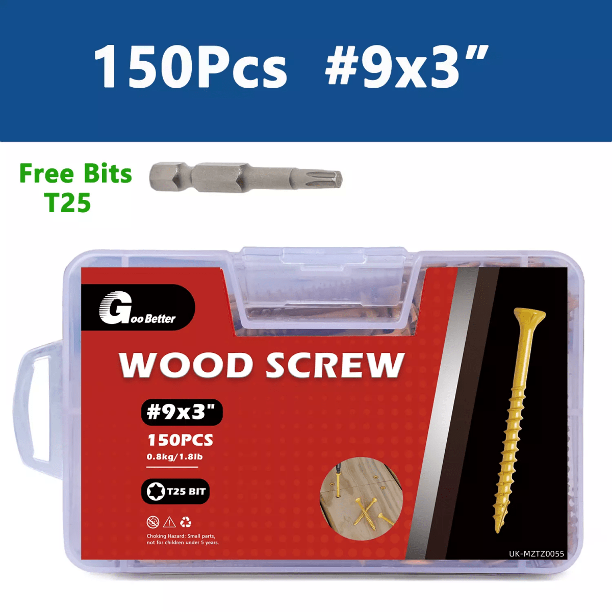 20 - 1000Pcs Deck Screws T25 Torx Self Tapping Wood Screws Exterior Deck Screws - HomeDIYer