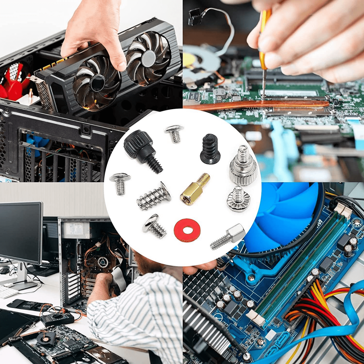 332pcs PC Screw Spacing Set Kit for Computer Case Hard Drives Motherboard Cooler - HomeDIYer