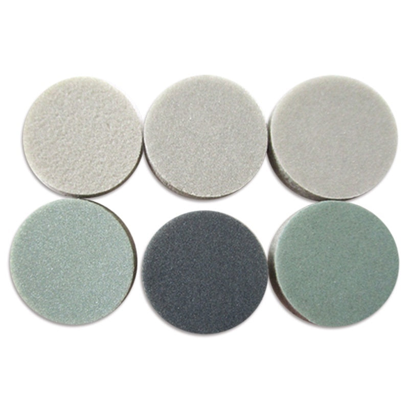 1-1/4" inch 1.2" 30mm Sponge Foam Hook Loop Sandpaper Wet / Dry Sanding Pad Disc 300#-3000#