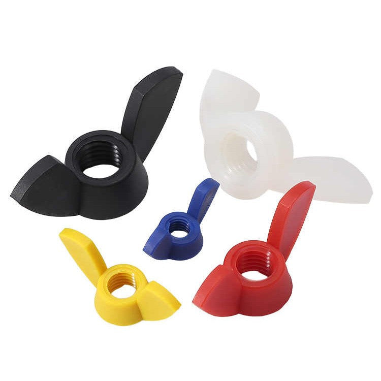 Nylon Butterfly Wing Nuts For Nylon Screws Bolts Black/White/Red/Blue/Yellow