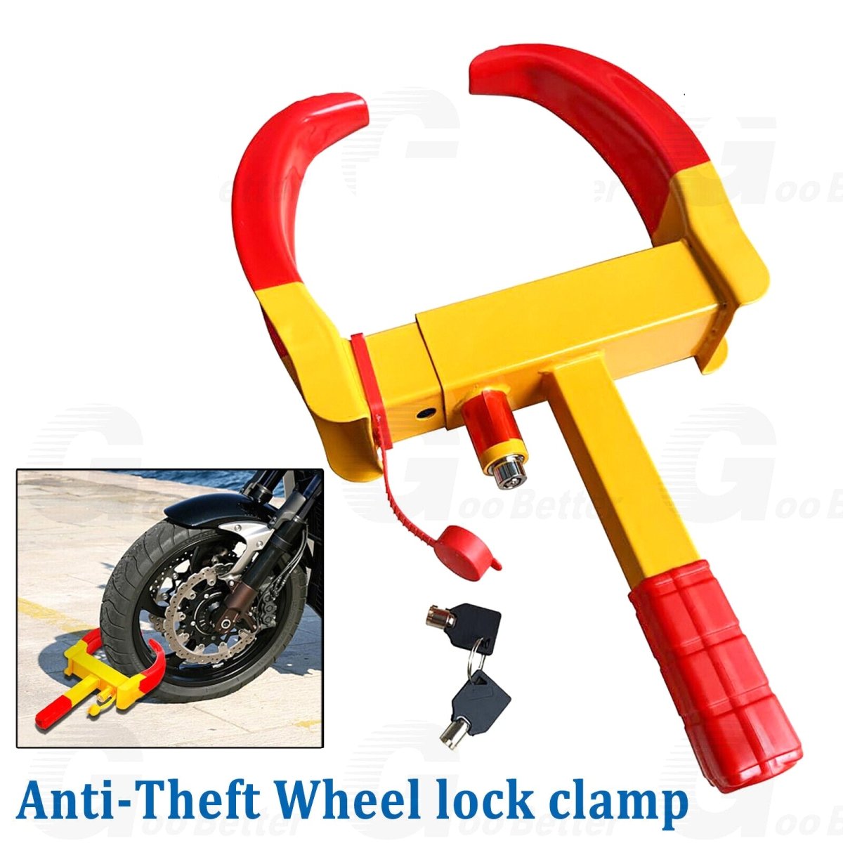 1pcs Wheel Clamp Heavy Duty Anti Theft Tire Lock Car Caravan Security Trailer - HomeDIYer