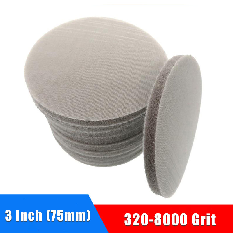 Side View 3 Inch 75mm Sponge Sandpaper - Thick Foam Pads 320-8000 Grit for HomeDIY Manual Sanding