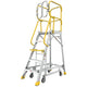 5‑Step Aluminum Rolling Platform Ladder — 375 lb Capacity, 20"x24" Standing Platform, Silver
