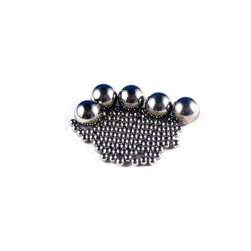 Small 2mm micro bearing balls of 440C steel, shown next to a coin for size reference