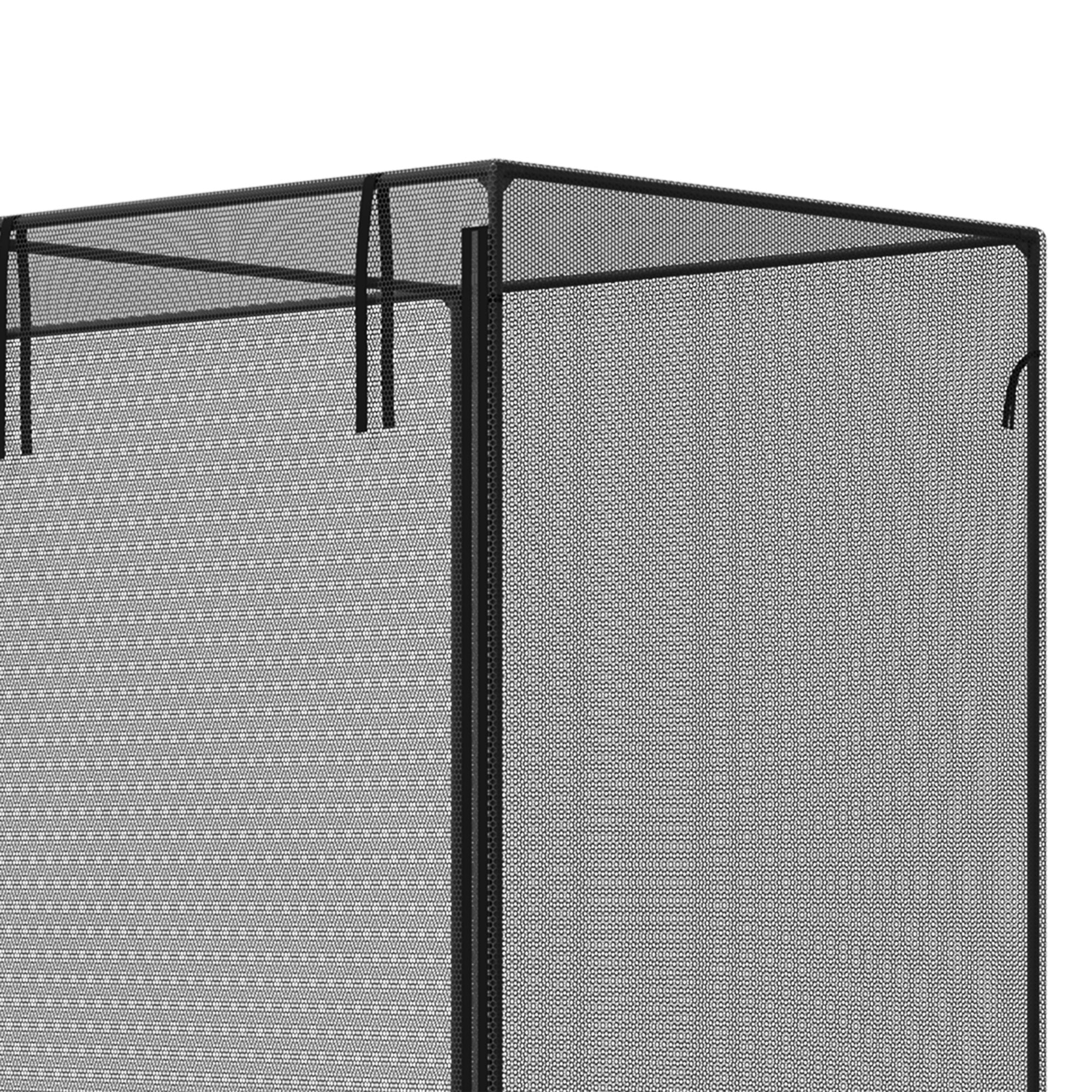 6' x 3' Crop Cage, Plant Protection Tent with Zippered Doors for Vegetable Garden, Backyard, Black