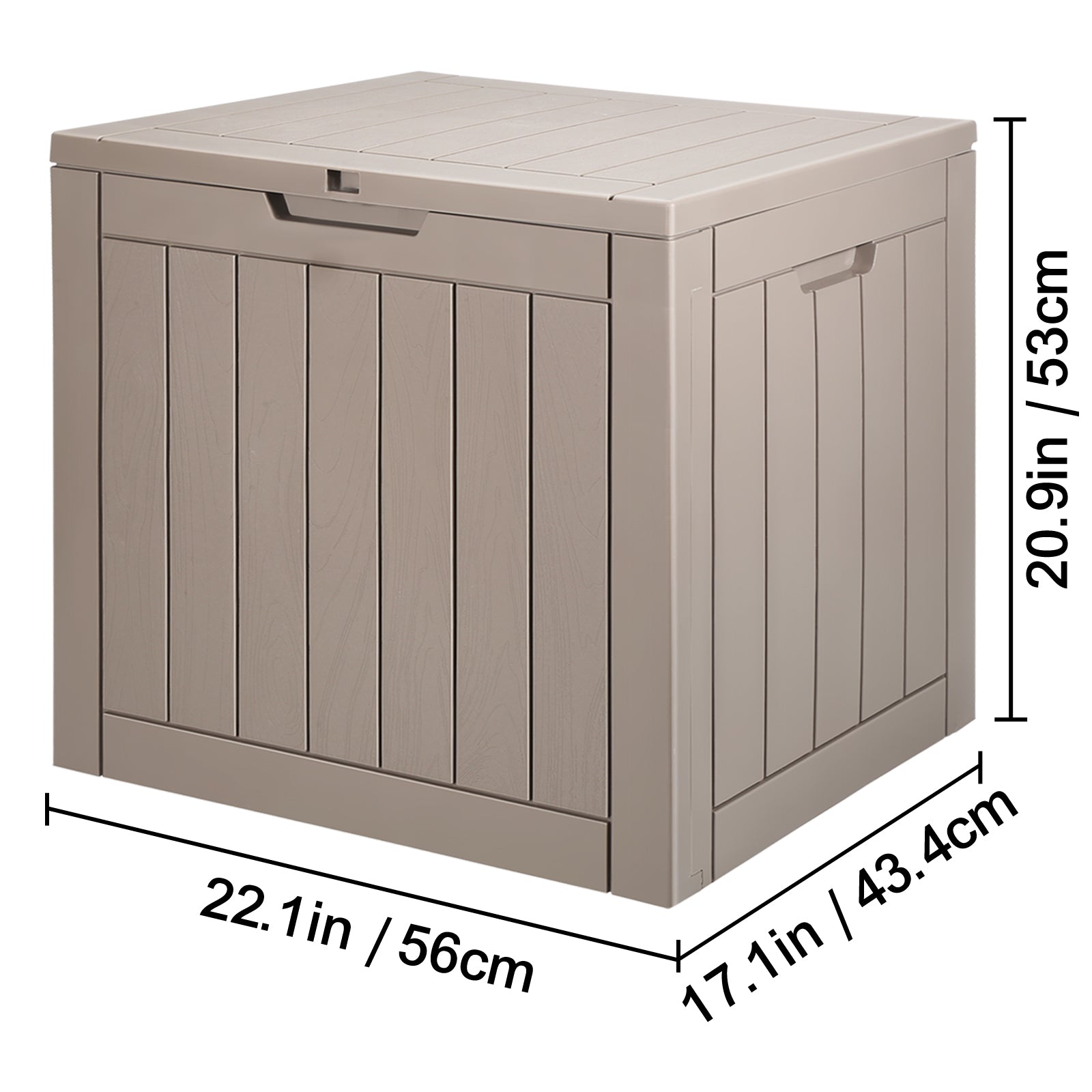 Outdoor Storage Box Resin Deck Box 31 Gallon Patio Waterproof Organizer  On-