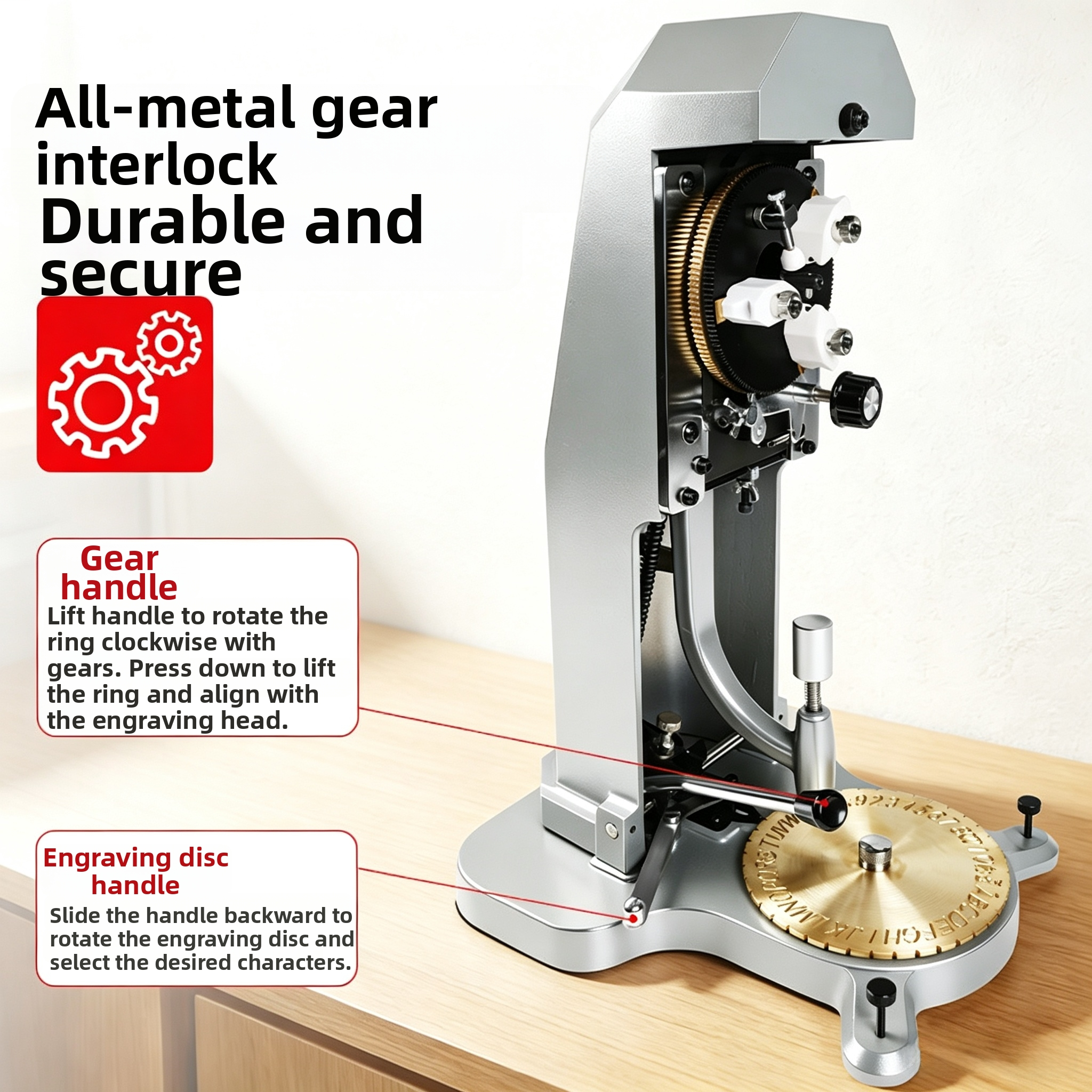 Ring Inner Engraving Machine – High-Precision Manual Numeral, Symbol & Letter Marking Tool for Gold & Silver Rings
