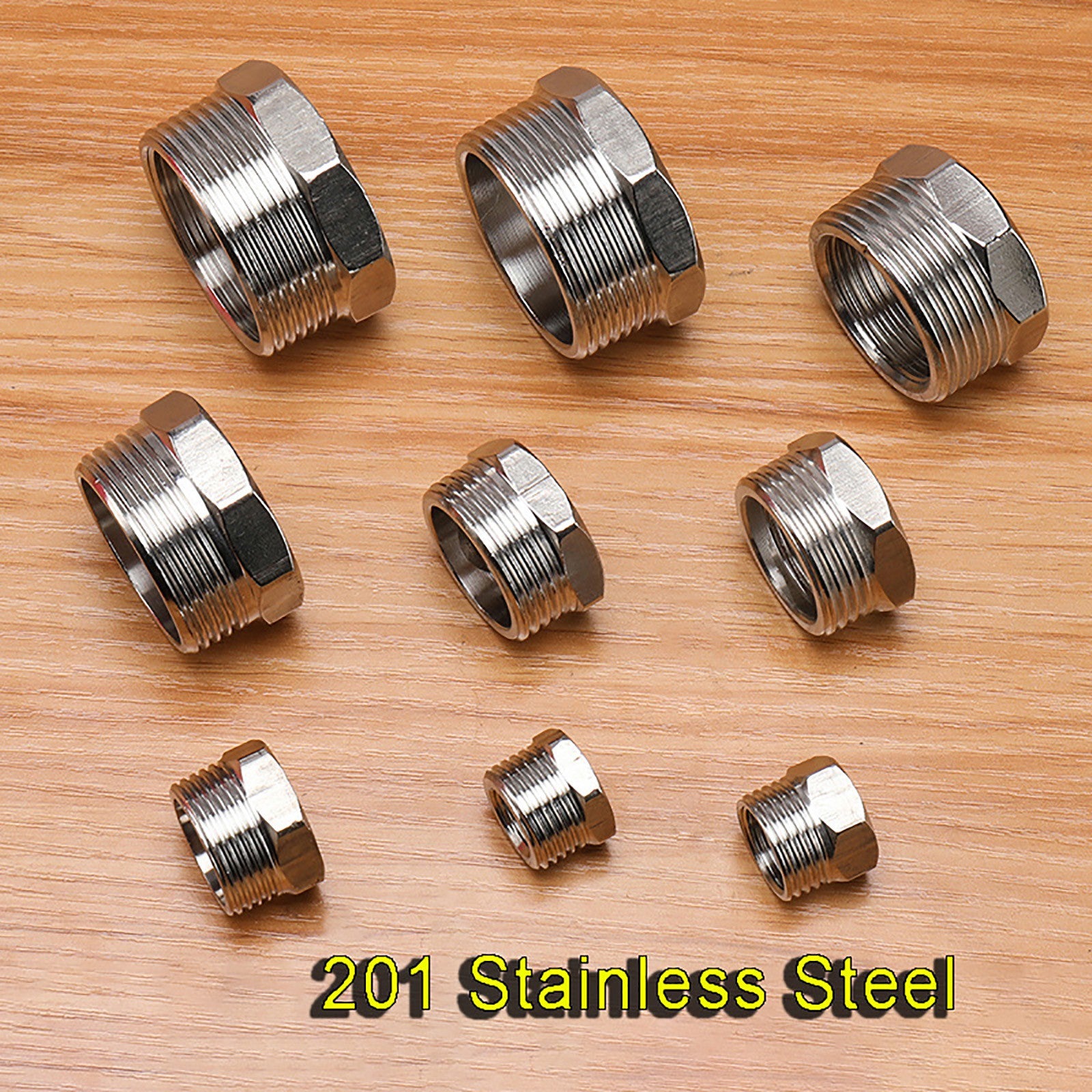 BSP Male to Female Reducing Bush 304 Stainless Steel Pipe Adapter