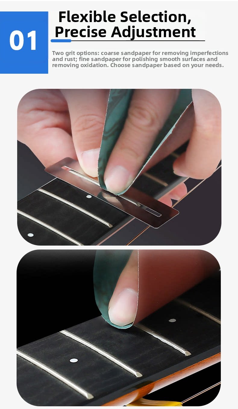 Guitar Luthier Sandpaper – Nut & Saddle Sanding, Polishing & Rust Removal Paper for Guitar Repair