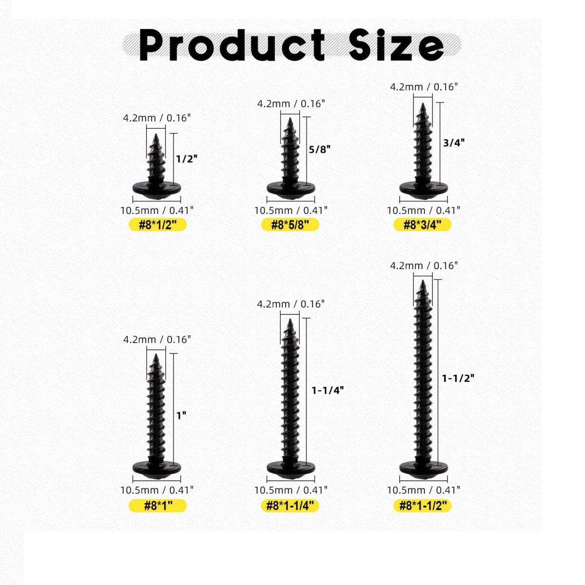 Phillips Modified Truss Head Self - Drilling Screws Wood Screws Kit Black Carbon Steel Steel Self Tapping Sheet Metal Screws - HomeDIYer