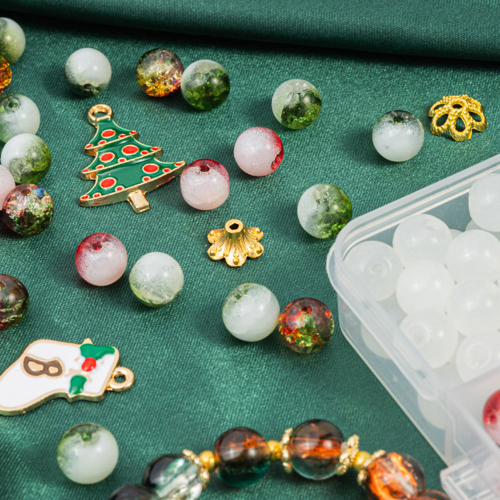 Christmas Bead DIY Jewelry Making Kit – Bracelet & Necklace Accessory Sets, 16 Variants