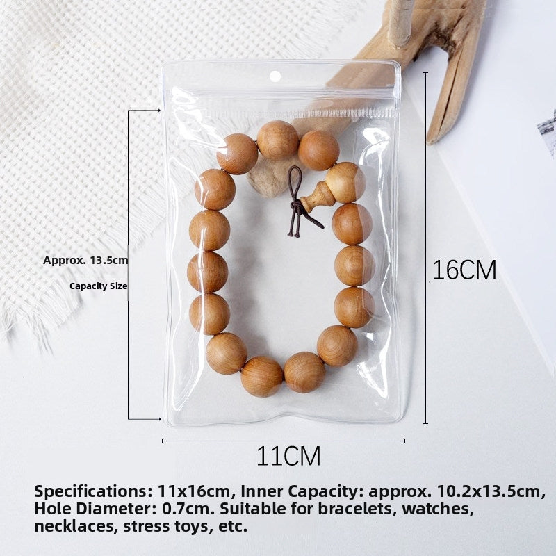 PVC Transparent Zip-Seal Hanging Display Bags – Jewelry, Earring & Jade Storage with Hang Hole