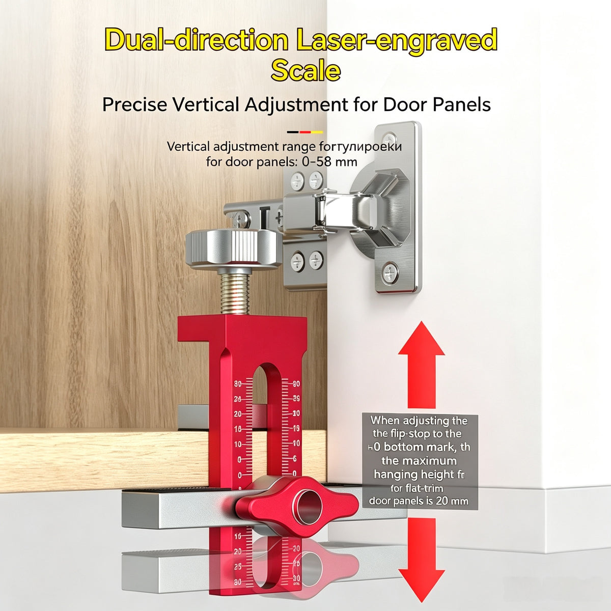 1. Cross-border cabinet door installation aid, aluminum alloy rebound, punched wardrobe door, door leveler, wooden tools
