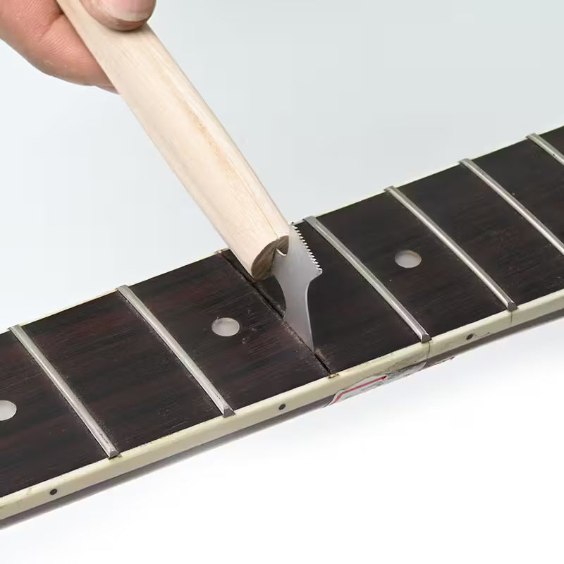 Guitar fret groove cleaning saw, mini solid wood handle, folk melodic bakelite guitar fret replacement and installation tool