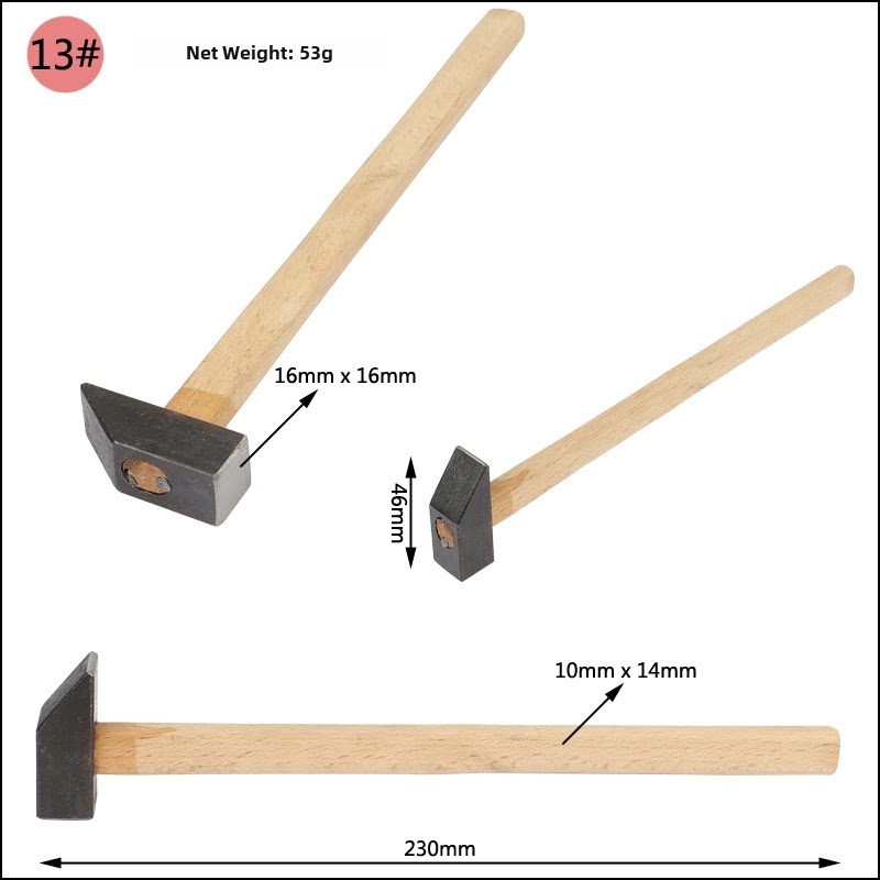 Jewelry & Metalworking Hammer – Mini Shaping Hammer for Gold Silver Craft, Stamping & Metal Forming (18 Models)