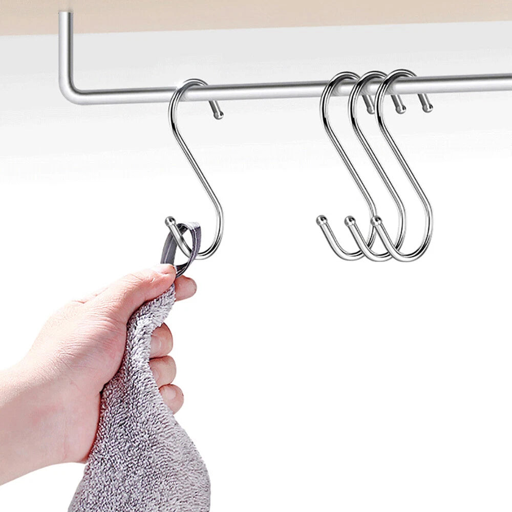 S-Haken Küchenhaken Fleischerhaken Metallhaken Edelstahlhaken S-Form Haken Hooks