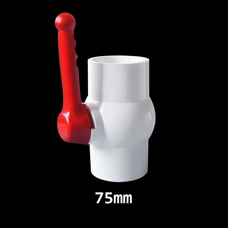 Weiß PVC Kugelhahn Kugel Ventil Innengewinde Muffen Fittings Pond 20-160mm