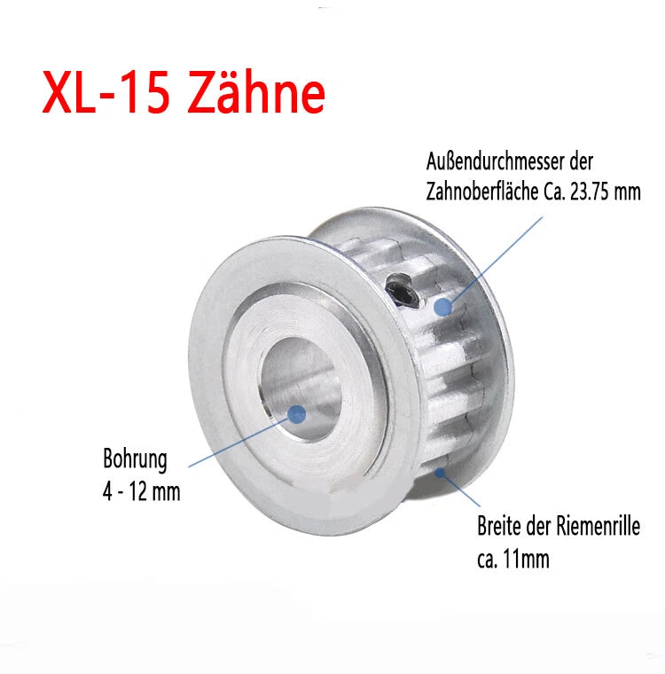 XL 10-40 Zähne Riemenscheibe 10T-40T Zahnrad Pulley für Zahnriemen 10mm Breite
