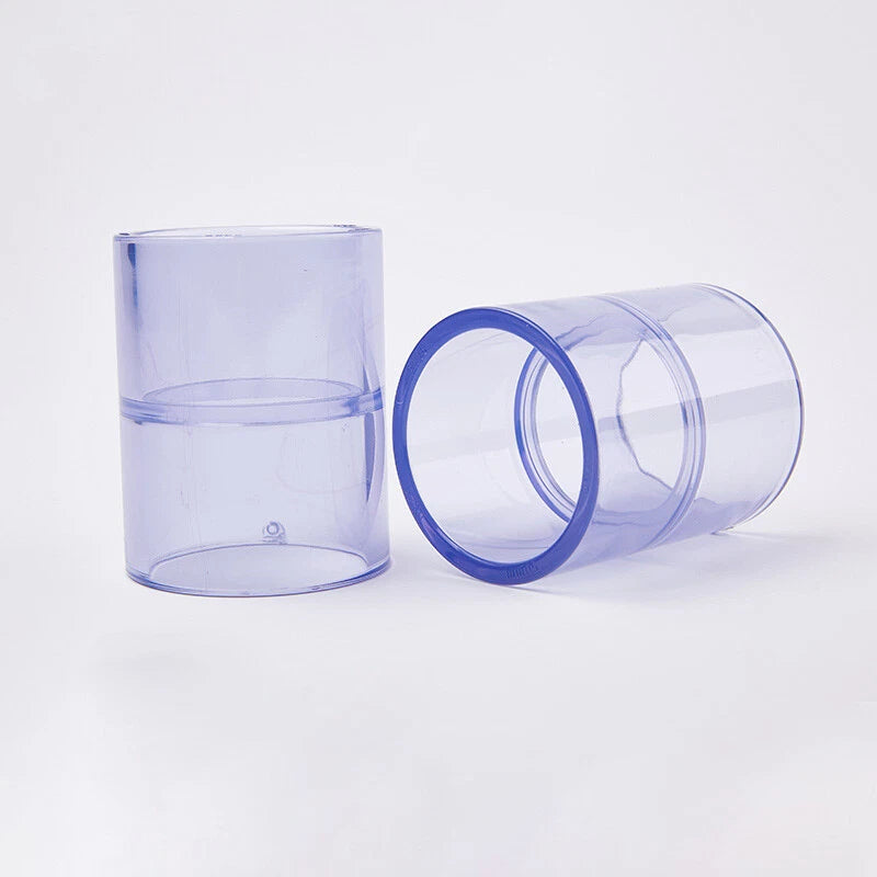 PVC-U Rohrverbinder 20~110mm Gerade Rohr Fitting Muffe Klebefittings Transparent