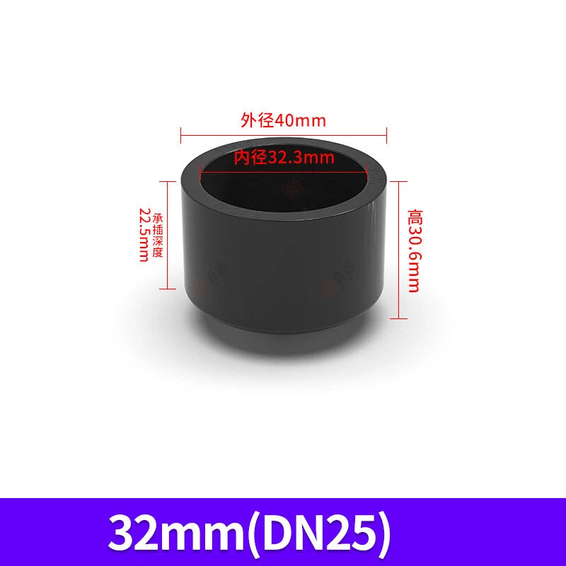20mm-160mm PVC UPVC Rohr-Fittings Endkappe Endstecker Deckel Stopfen Dunkelgrau