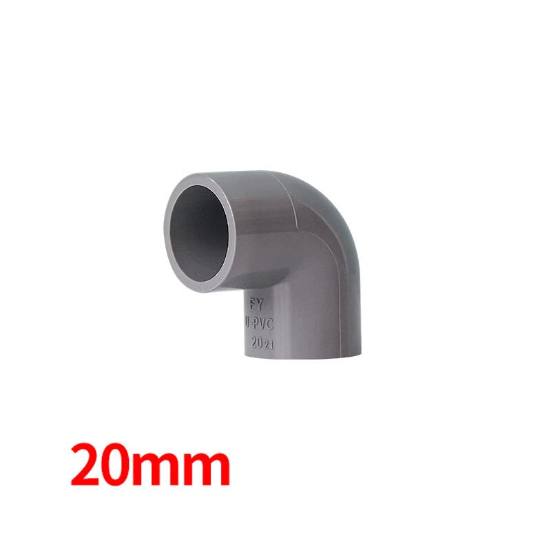 90° PVC Grau Winkel Klebe Fittings Rohr Muffe Rohrverbinder Inner Dur:20mm~200mm