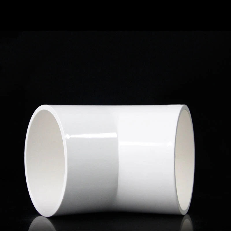 PVC 45° Ellbogen Winkel Klebe Fittings Rohr Muffe Rohrverbinder Weiß 20mm~200mm